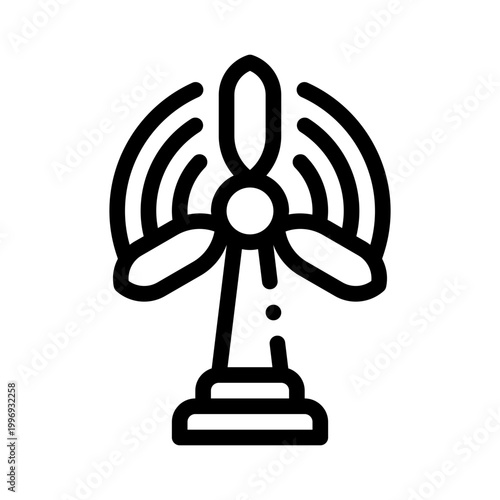wind turbine line icon