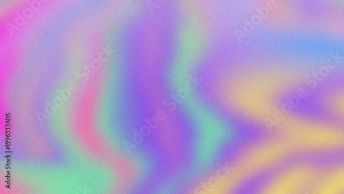 Colorful holographic gradient background with grainy texture and fluid pastel waves