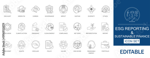 ESG reporting and sustainable finance. Includes carbon offset, green investment and ethical governance. Professional assets for corporate auditing and social impact.