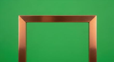 A Copper Frame on a Green Background.