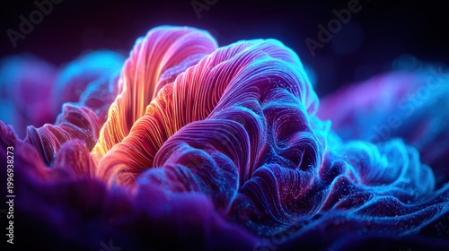 A mesmerizing display of vibrant, flowing lines in a spectrum of colorful hues, creating a dynamic, abstract composition.