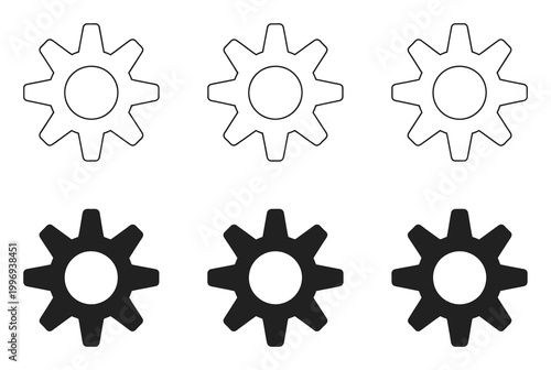 Gear Icons Vector Illustration