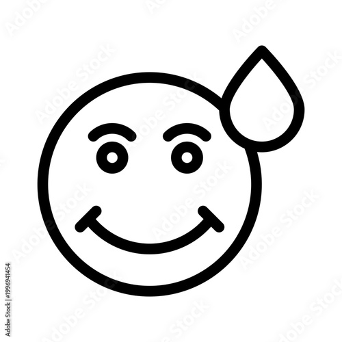 embarrassed line icon