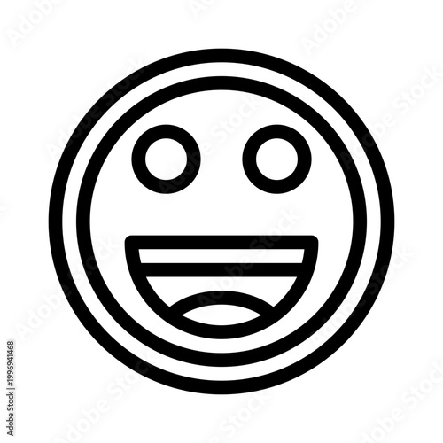 laughing line icon