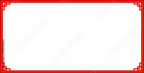 Red traditional frame template