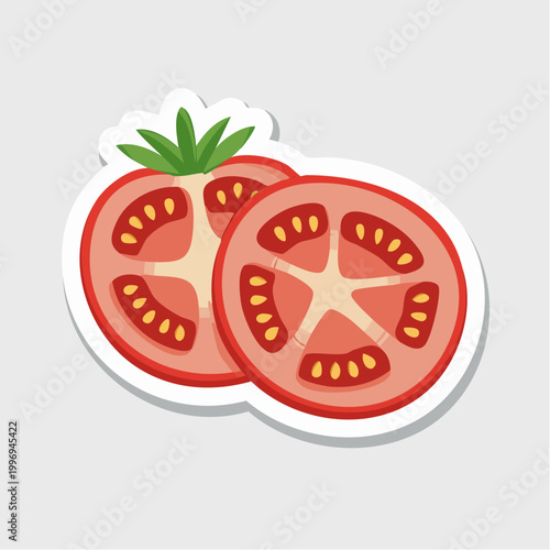 Sliced Tomato Illustration