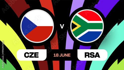 Dynamic Football 2026 Match Announcement Featuring Czech Republic vs. South Africa Teams in a Vibrant Sports Tournament Schedule