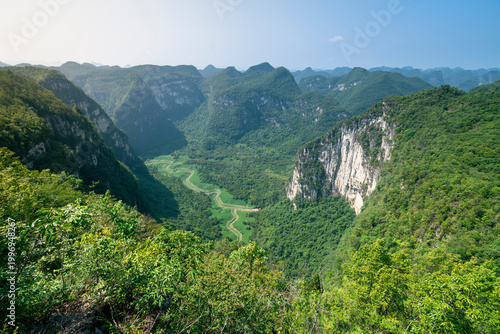 Photography mountain landscape with mountains and clouds