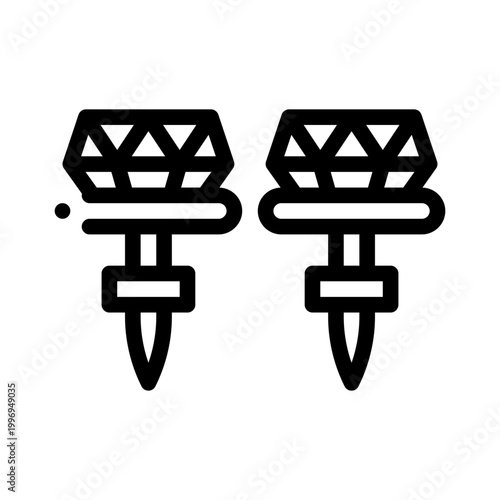 cufflinks line icon