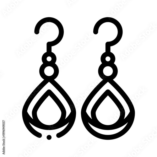 earrings line icon