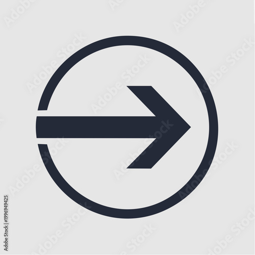 Free Download Right Arrow Icon in Circle - GFXLoad