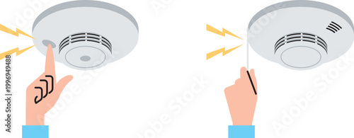 住宅用火災警報機を鳴らし方