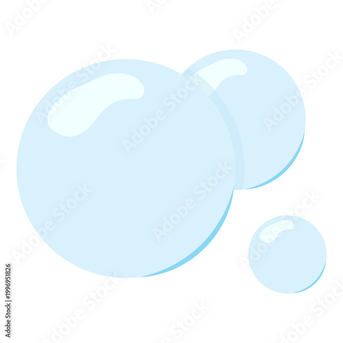 Blue Soap Bubbles Illustration