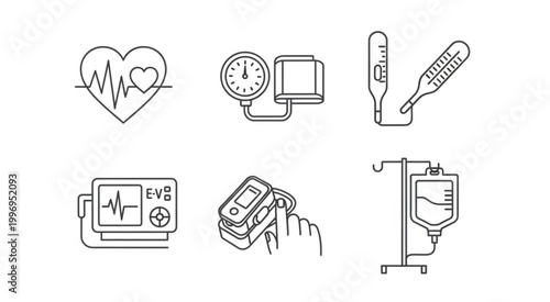 Medical equipment and healthcare instruments for patient monitoring and treatment.