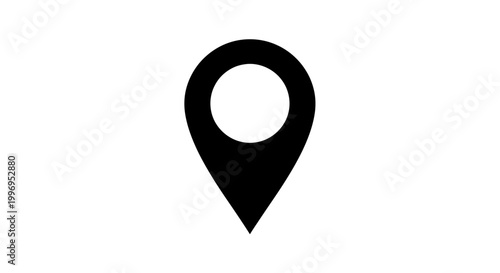 location pin icon on white background high quality