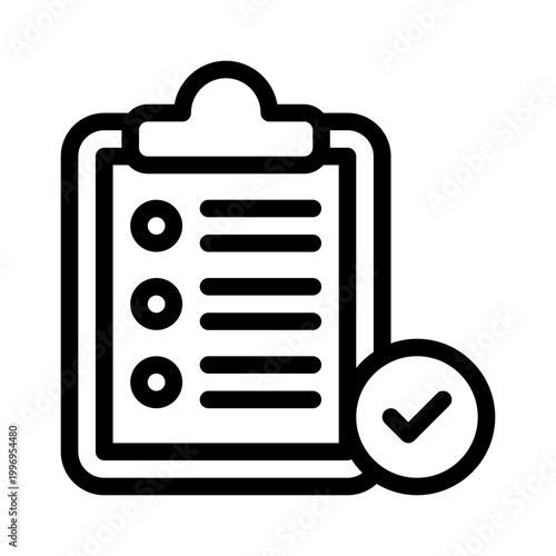 checklist line icon