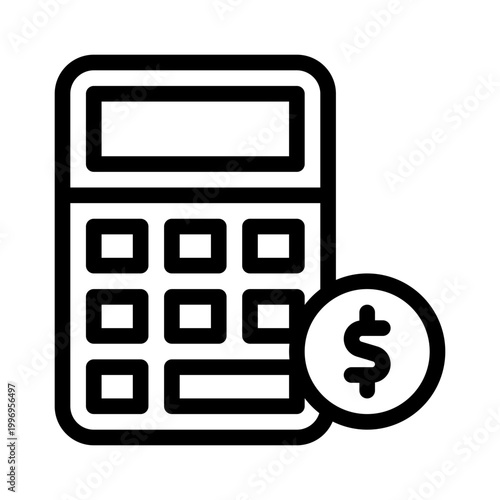 calculator line icon