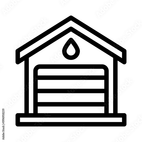 fire station line icon