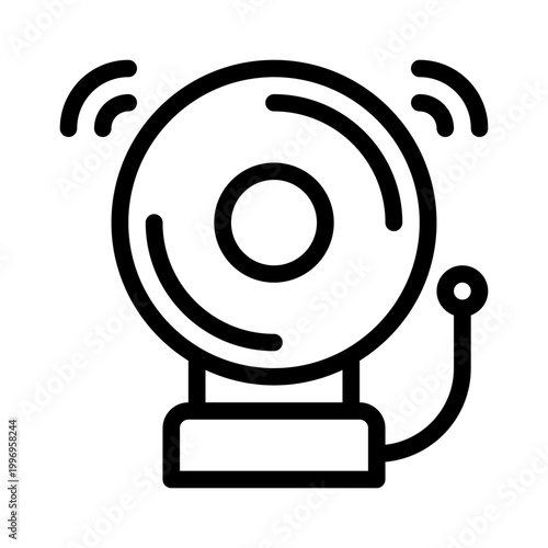 fire alarm line icon