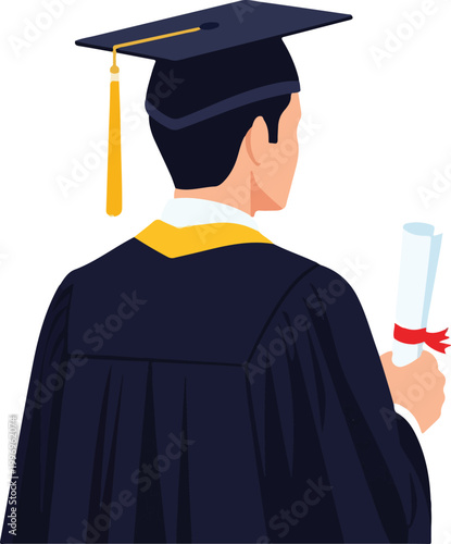 Man in Graduation Gown 7.