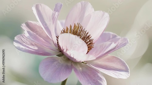 Close-up of a delicate purple flower.