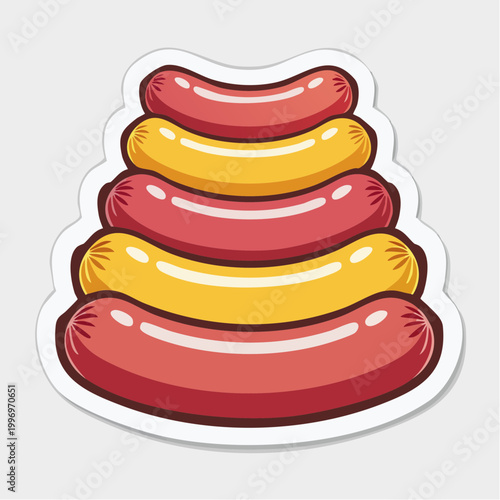 Stack of Sausages Illustration