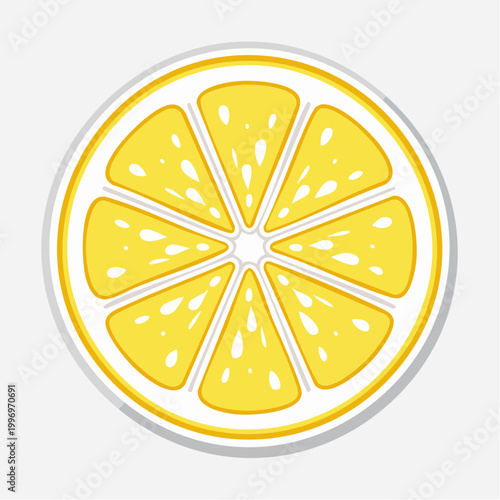 Stylized illustration of a lemon slice