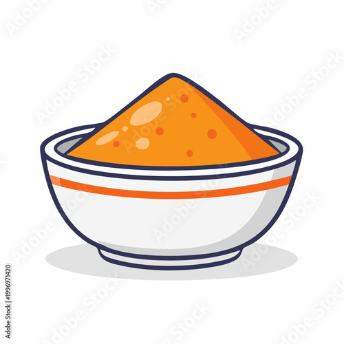 Bowl of orange powder