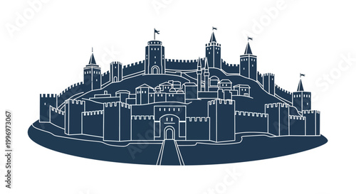 Tower of London Architecture Illustration.