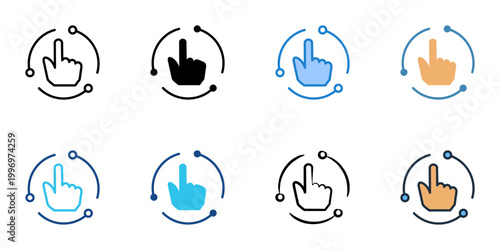 User experience icons set multiple style collection. Editable stroke 
