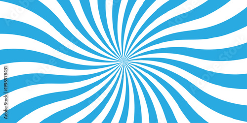 Vector sunray stripe background. Light sunburst glowing background. Sunburst pattern summer social banner. vector illustration pattern beam rays. Spiral radial striped backdrop design.