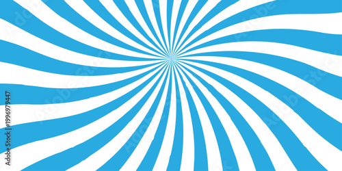 Vector sunray stripe background. Light sunburst glowing background. Sunburst pattern summer social banner. vector illustration pattern beam rays. Spiral radial striped backdrop design.