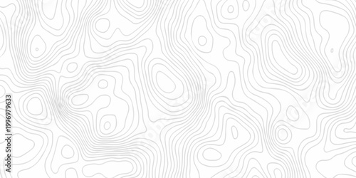 Black and white lines seamless Topographic map patterns, topography line map. Vintage outdoors style. The stylized height of the topographic map contour in lines and contours isolated on transparent.
