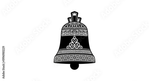 Ornate Metal Bell Decoration Object.