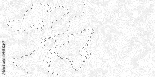 Black and white lines seamless Topographic map patterns, topography line map. Vintage outdoors style. The stylized height of the topographic map contour in lines and contours isolated on transparent.