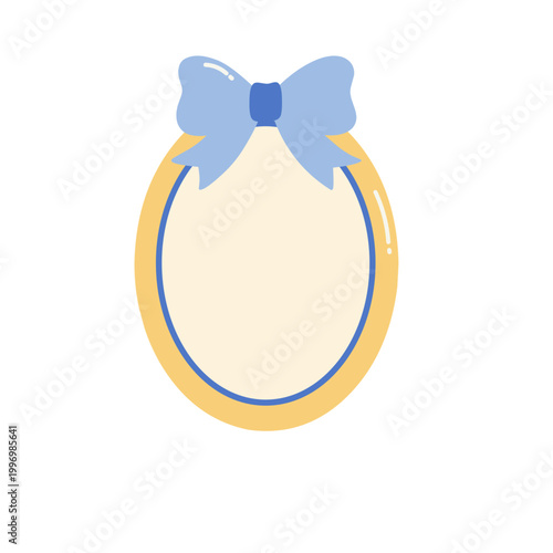 Coquette Style Frame with Bow Illustration