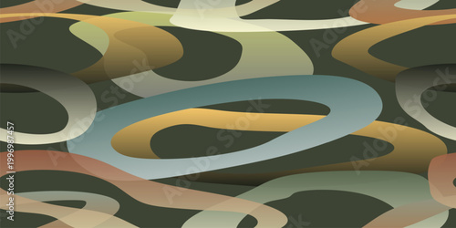 Oval pattern. Seamless texture with colored ovals. Vector illustration