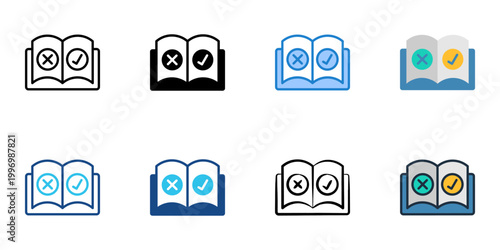 Usage rules icons set multiple style collection. Editable stroke 
