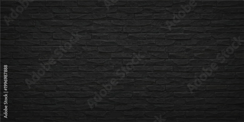 An imposing expanse of a dark and textured brick wall. Evokes a sense of age, durability, and a touch of the raw, making it an excellent backdrop for various design applications.