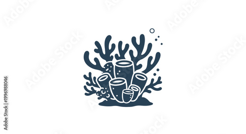 Illustration of beer cans underwater scene.