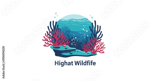 Colorful coral reef marine life.