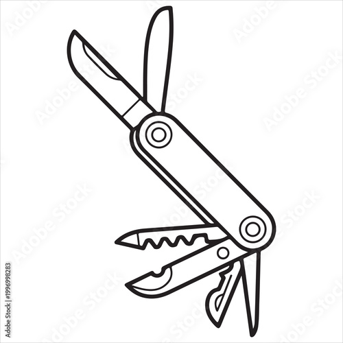 Classic swiss army knife with multiple tools