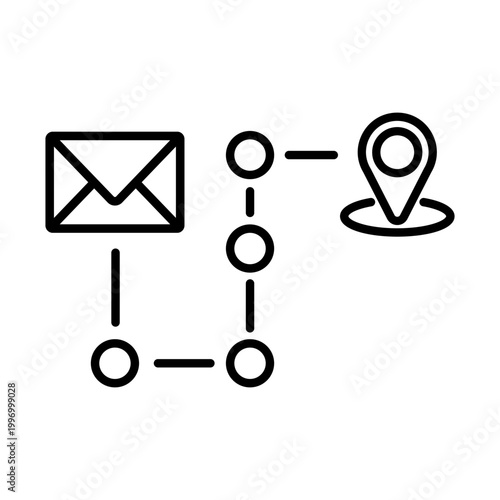 Mail icon vector. Letter Illustration sign. Mail delivery symbol. Mailing list logo.
