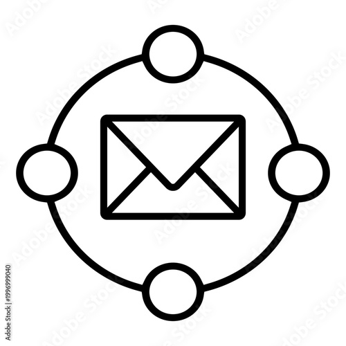 Mail icon vector. Letter Illustration sign. Mail delivery symbol. Mailing list logo.