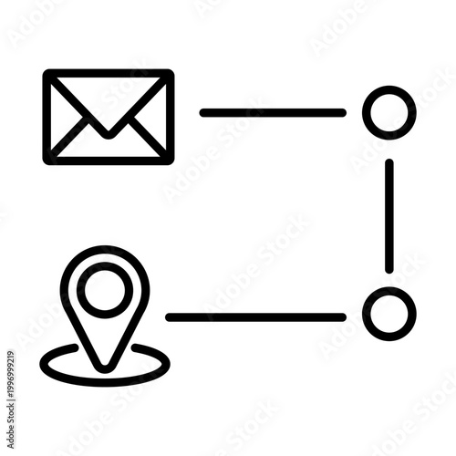 Mail icon vector. Letter Illustration sign. Mail delivery symbol. Mailing list logo.