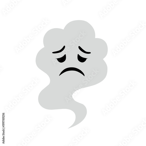 Sad Smoke Illustration Depicting Loneliness Concept