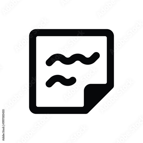 Document, file, icon, symbol, black, flat, simple, illustration, paperwork, note