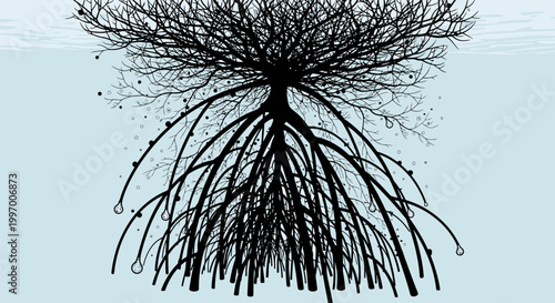 Black Neuron Cell Network Structure.
