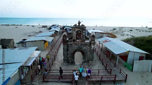 Historic Church Ruins Dhanushkodi Tamil Nadu Coast