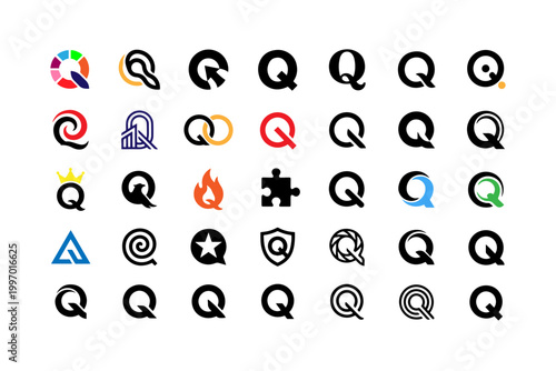 Logo Icon Design with Letter Q-Icon Sheet